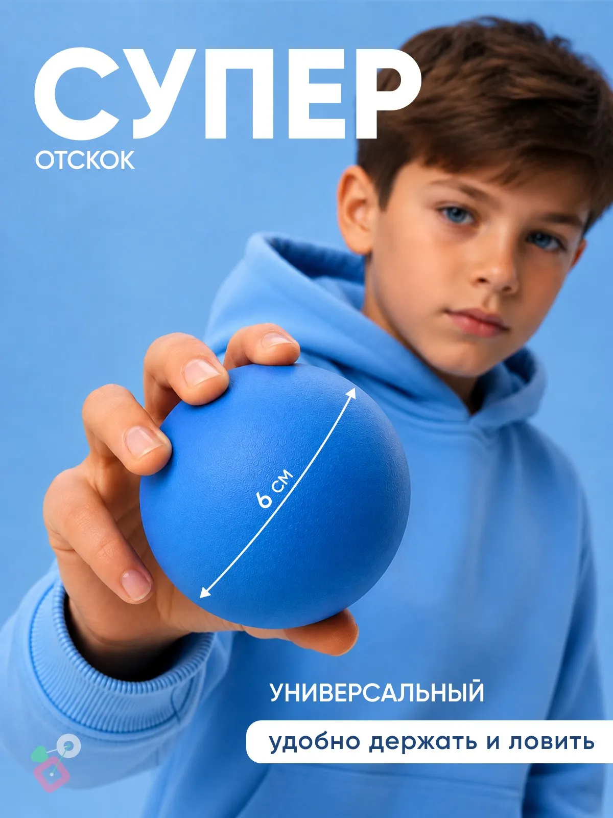 Кинезиологический мяч 1 шт, синий